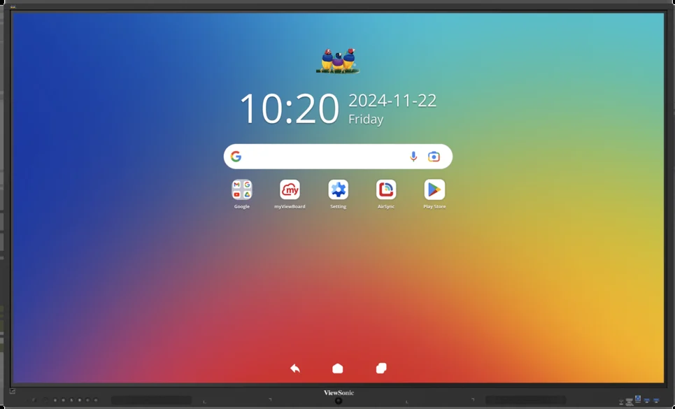 Pantalla Interactiva ViewSonic ViewBoard IFP6535-1 65" 4K con Android 16 y Google EDLA